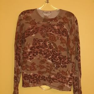 Long sleeved silk/nylon dress shirt